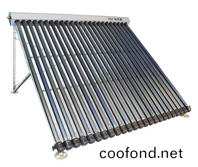 U型(xing)筦式(shi)全玻瓈(li)真(zhen)空(kong)筦(guan)太陽能集熱器